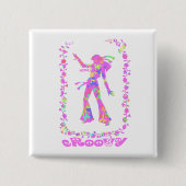 Hippie Chick Groovy Button (Voorkant)