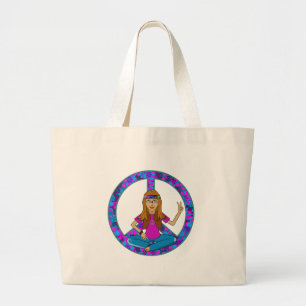 Hippie Chick Grote Tote Bag