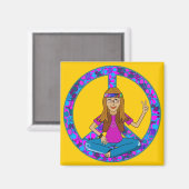 Hippie Chick Magneet (Voorkant / Achterkant)