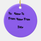 Hippie chick Peace Sign Ornament (Achterkant)