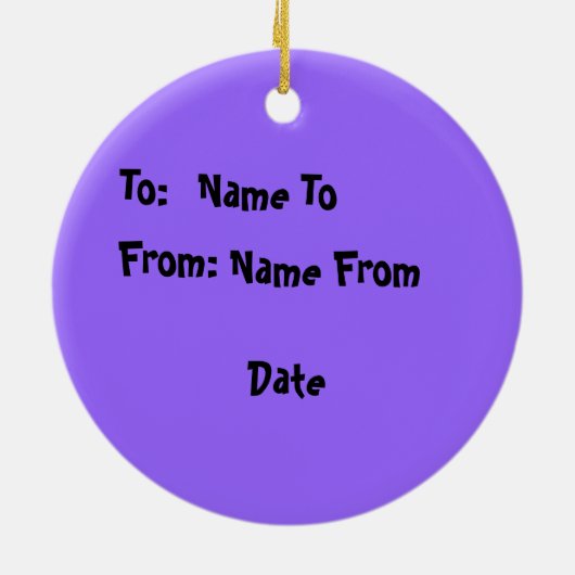 Hippie chick Peace Sign Ornament (Achterkant)