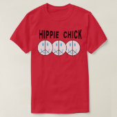 Hippie Chick Peace Sign T-shirt (Design voorkant)