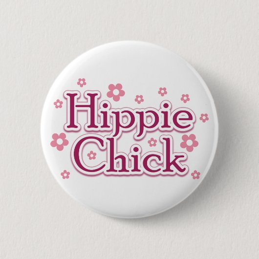 Hippie Chick Ronde Button 5,7 Cm (Voorkant)