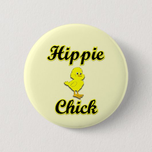 Hippie Chick Ronde Button 5,7 Cm (Voorkant)