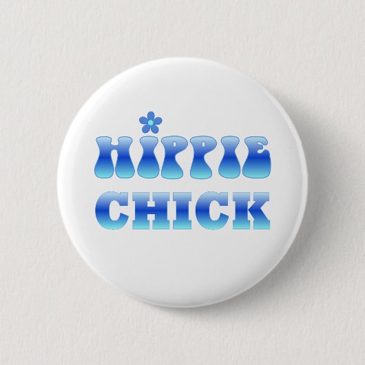 HIPPIE cHICK Ronde Button 5,7 Cm (Voorkant)