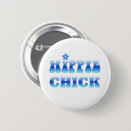 HIPPIE cHICK Ronde Button 5,7 Cm (Voorkant /achterkant)