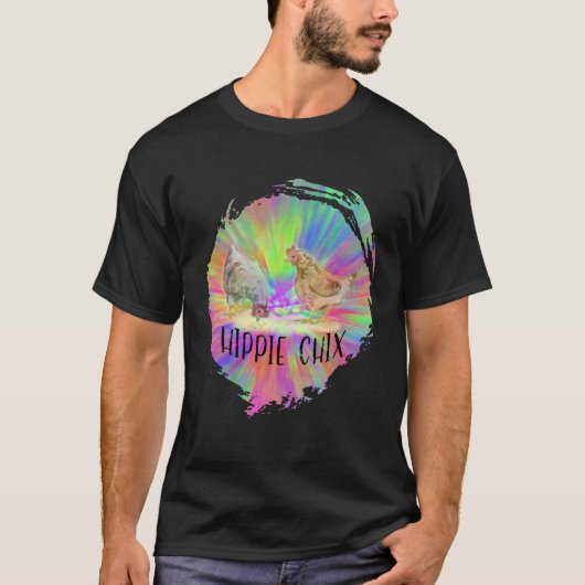 Hippie Chix Kip Tie Dye Stijl T-shirt (Voorkant)