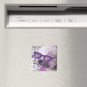 Hippie 'Chon de Bichon Maan Magneet (Insitu (Vaatwasser))