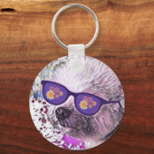 Hippie 'Chon de Bichon Sleutelhanger (Voorkant)