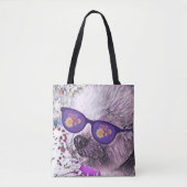 Hippie 'Chon de Bichon Tote Bag (Voorkant)