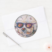 Hippie 'Chon Flexibele Magneet Ronde Sticker (Envelop)