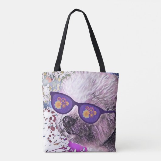 Hippie 'Chon the Bichon Tote Bag (Achterkant)