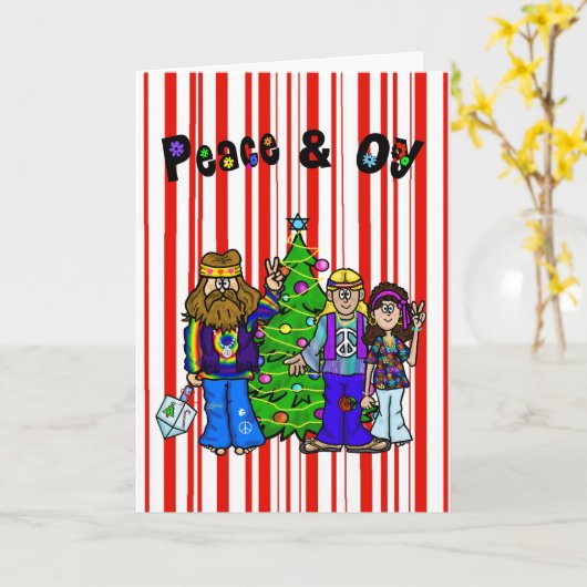 Hippie Chrismukkah Card Kaart (Gele Bloem)