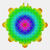 Hippie Christmas Peace Voeg Jouw tekst toe Ornament Kaart (Voorkant)