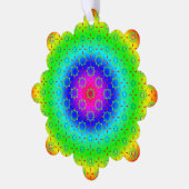 Hippie Christmas Peace Voeg Jouw tekst toe Ornament Kaart (Links)