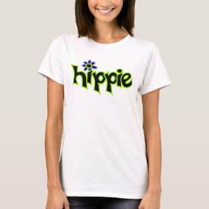 Hippie Colorful Graphic Black Word Gezegde T-shirt
