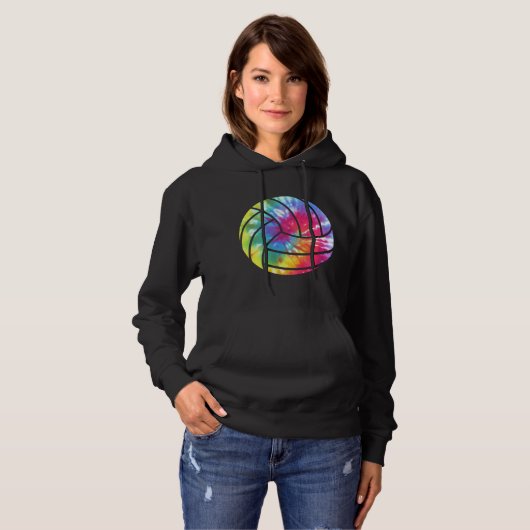 Hippie Colorful van de volleybalspeler Hoodie (Voorkant volledig)