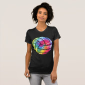 Hippie Colorful van de volleybalspeler T-shirt (Voorkant volledig)