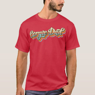 Hippie Corgi Dad 70s Pembroke Welsh Retro Style 39 T-shirt