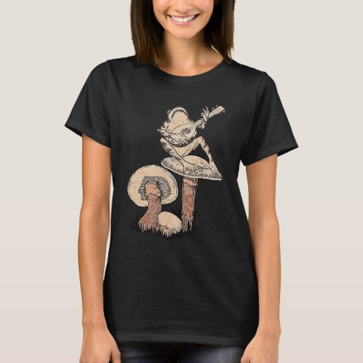  Hippie Cottcore van paddenstoel String G T-shirt (Voorkant)