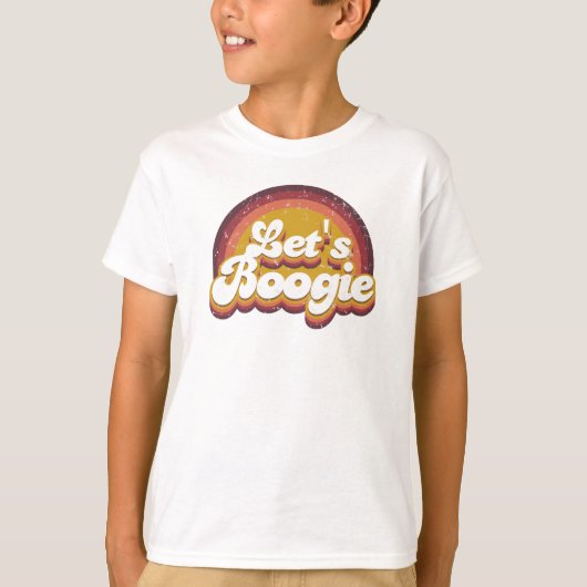 Hippie Counterculture Let's Boogie Hippie Design T-shirt (Voorkant)