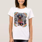 Hippie Dachshund T-shirt (Voorkant)