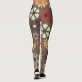 Hippie Daisies Retro Leggings (Achterkant)