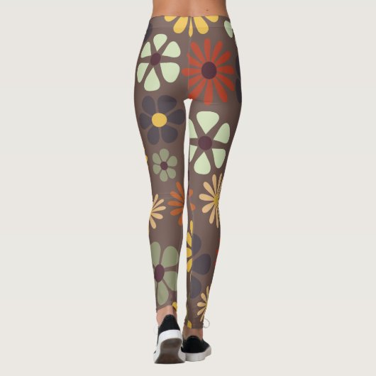 Hippie Daisies Retro Leggings (Achterkant)
