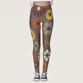 Hippie Daisies Retro Leggings (Voorkant)