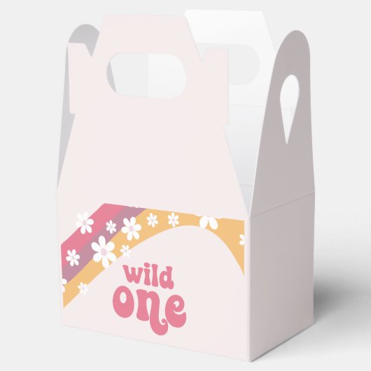 Hippie Daisy boho Wild One Rainbow Bedankdoosjes (Geopend)