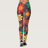 Hippie Daisy Retro  Leggings (Achterkant)