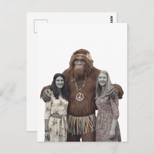  Hippie Dames en Sasquatch Briefkaart (Voorkant / Achterkant)