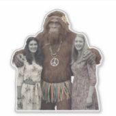 Hippie Dames en Sasquatch Sticker (Voorkant)