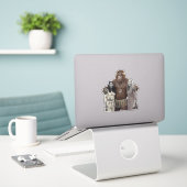 Hippie Dames en Sasquatch Sticker (Laptop op bureau)
