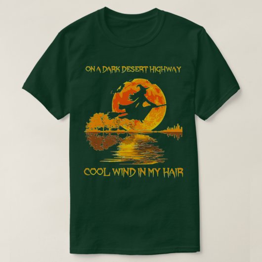 Hippie Dark Desert Highway Witch T-shirt (Design voorkant)