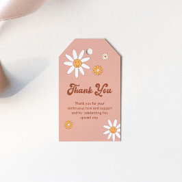 HIPPIE DAZE Baby shower, verjaardagsgunsttag Cadeaulabel