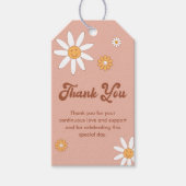 HIPPIE DAZE Baby shower, verjaardagsgunsttag Cadeaulabel (Voorkant)