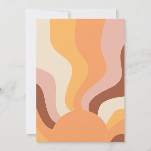 HIPPIE DAZE Four Ever Groovy - 4e verjaardagsfeest Kaart (Achterkant)