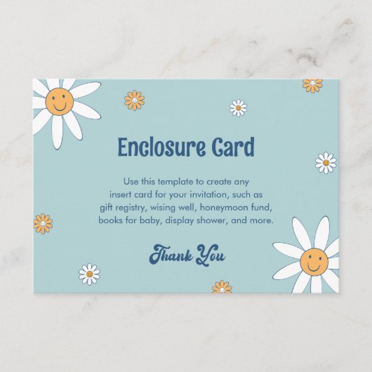 HIPPIE DAZE Groovy Blue Enclosure Inzetstuk Kaart (Voorkant)