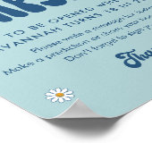 HIPPIE DAZE Groovy Blue Time Capsule teken Poster (Hoek)