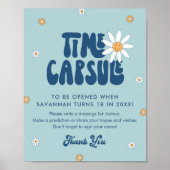 HIPPIE DAZE Groovy Blue Time Capsule teken Poster (Voorkant)