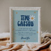 HIPPIE DAZE Groovy Blue Time Capsule teken Poster