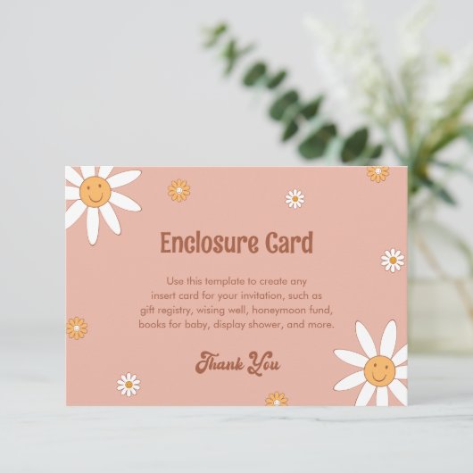 HIPPIE DAZE Groovy Enclosure Insert-Kaart Informatiekaartje (Staand voorkant)