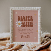 HIPPIE DAZE Groovy Luier Raffle Sign Poster