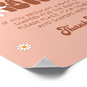 HIPPIE DAZE Groovy Luier Raffle Sign Poster (Hoek)