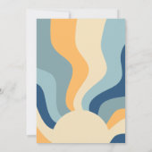 HIPPIE DAZE Groovy One Boy 1e verjaardagsfeestje Kaart (Achterkant)