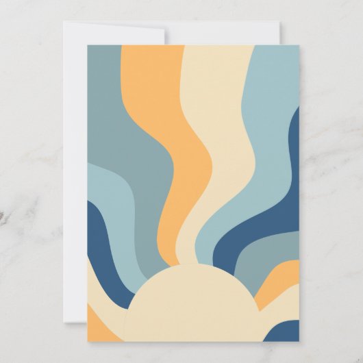 HIPPIE DAZE Groovy One Boy 1e verjaardagsfeestje Kaart (Achterkant)