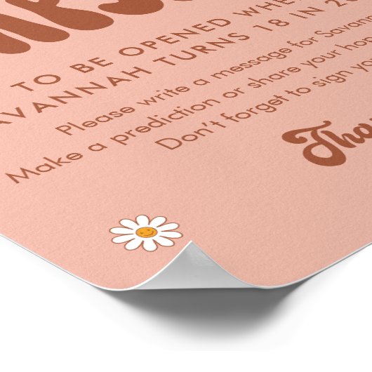 HIPPIE DAZE Groovy Time Capsule teken Poster (Hoek)