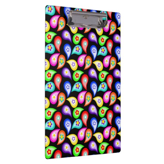 Hippie Daze, Paisley Flowers Pattern Klembord (Rechts)