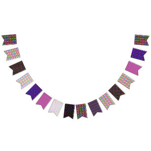 Hippie Daze Peace Signs and Flowers Boho Style Vlaggetjes